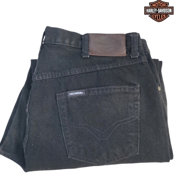 Harley-Davidson Other - HARLEY-DAVIDSON Men’s 40x30 Relaxed Leg Black Wash Jeans vintage like new